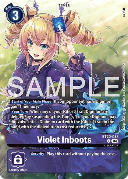 Violet Inboots - BT20-088 (Digimon Liberator Debuggers Set), Release Special Booster 2.5 BT20-088 R