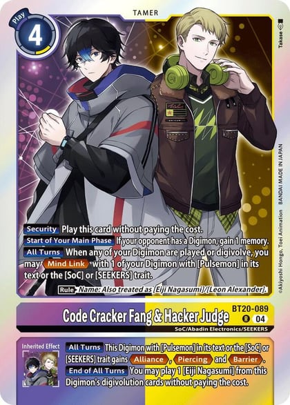 Code Cracker Fang & Hacker Judge, Release Special Booster 2.5 BT20-089 R