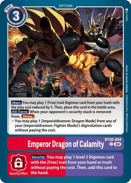 Emperor Dragon of Calamity, Release Special Booster 2.5 BT20-094 C