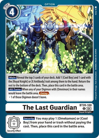 The Last Guardian, Release Special Booster 2.5 BT20-100 U