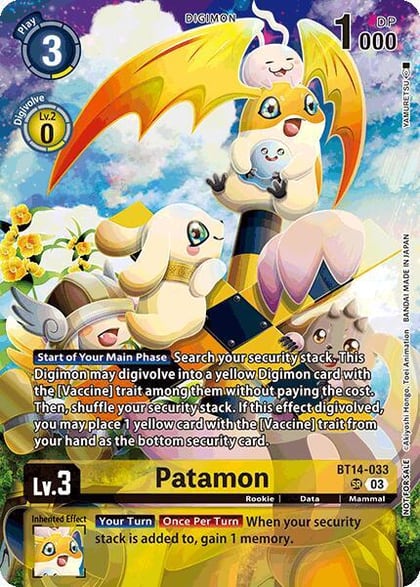 Patamon (Limited Card Pack), World Convergence BT14-033 SR