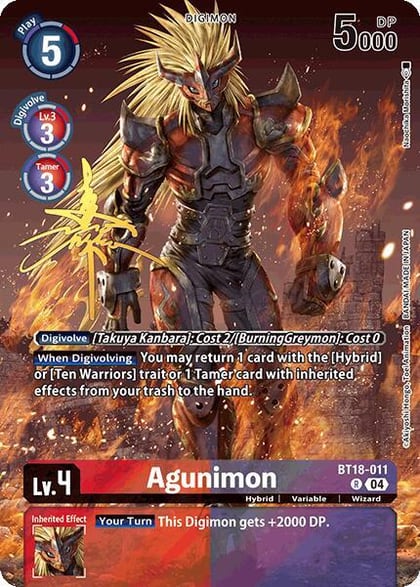 Agunimon (Rare Pull), World Convergence BT18-011 R