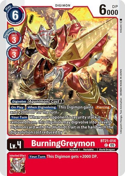 BurningGreymon, World Convergence BT21-014 C