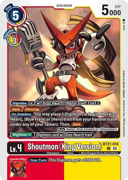 Shoutmon (King Version), World Convergence BT21-016 U