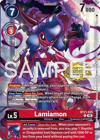 Lamiamon (Championship 25-26 Season 2 Tamers Pack), World Convergence BT21-025 R