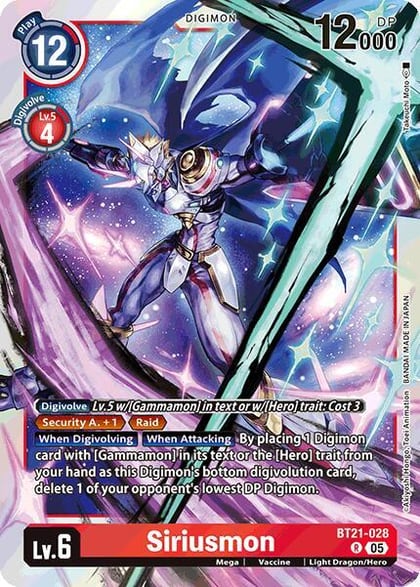 Siriusmon, World Convergence BT21-028 R