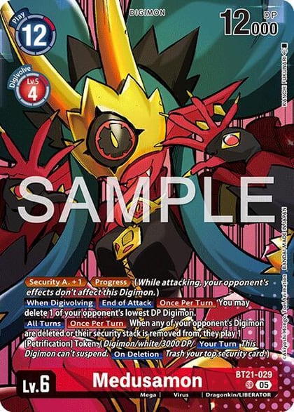 Medusamon (Digimon Liberator Debuggers Set), World Convergence BT21-029 SR