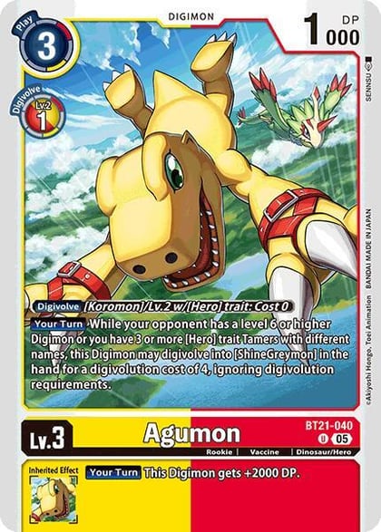 Agumon - BT21-040, World Convergence BT21-040 U