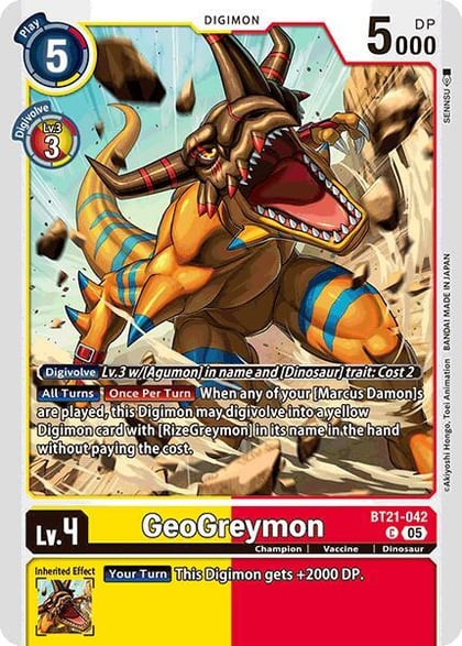 GeoGreymon, World Convergence BT21-042 C