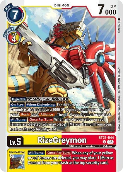 RizeGreymon, World Convergence BT21-044 U