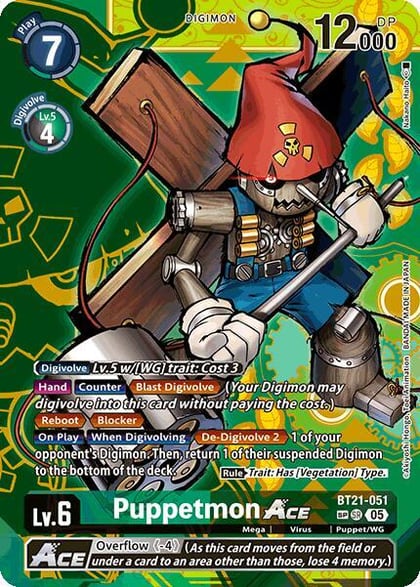 Puppetmon ACE (SP), World Convergence BT21-051 SR