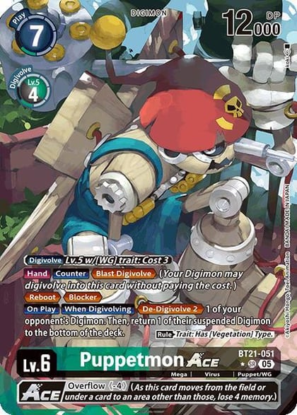 Puppetmon ACE (Alternate Art), World Convergence BT21-051 SR