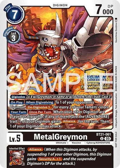 MetalGreymon (World Championship 26–27 Regionals Season 1), World Convergence BT21-061 U