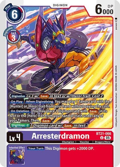 Arresterdramon, World Convergence BT21-066 U