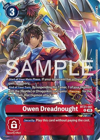Owen Dreadnought (Digimon Liberator Debuggers Set), World Convergence BT21-081 R