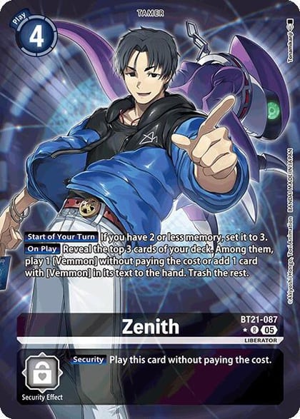 Zenith (Alternate Art), World Convergence BT21-087 R