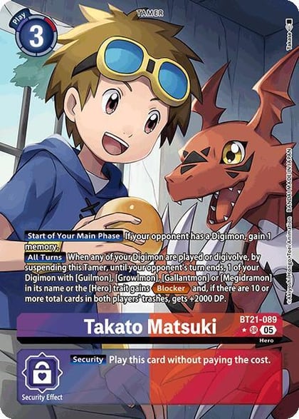Takato Matsuki (Alternate Art), World Convergence BT21-089 SR