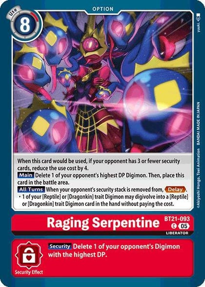 Raging Serpentine, World Convergence BT21-093 C