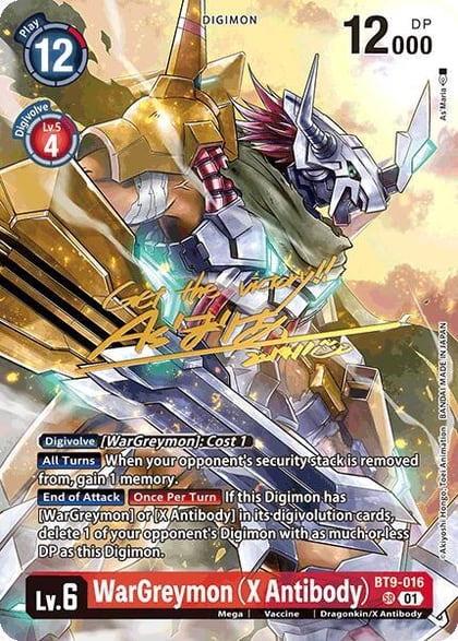 WarGreymon (X Antibody) (Rare Pull), World Convergence BT9-016 SR