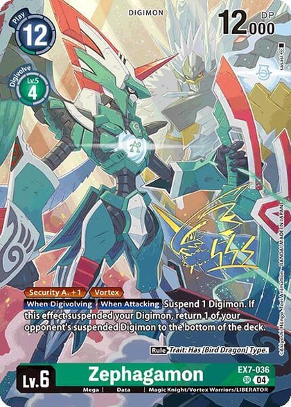 Zephagamon (Rare Pull), World Convergence EX7-036 SR