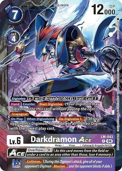 Darkdramon ACE (Limited Card Pack), World Convergence LM-043 P