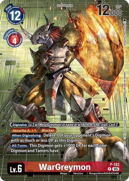 WarGreymon (BT-21: Illustration Celebration Pack), World Convergence P-182 P