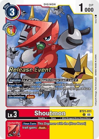 Shoutmon, World Convergence Release Event Cards BT21-011 U