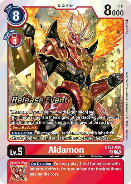 Aldamon, World Convergence Release Event Cards BT21-020 R