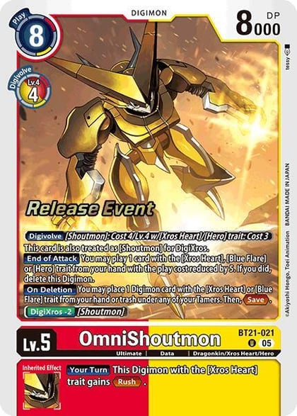 OmniShoutmon, World Convergence Release Event Cards BT21-021 U