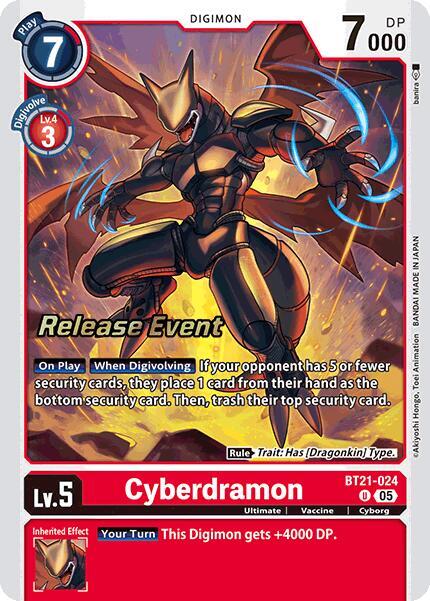 Cyberdramon, World Convergence Release Event Cards BT21-024 U