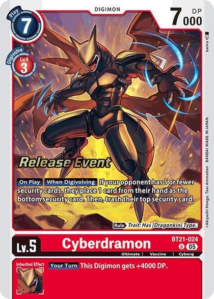 Cyberdramon, World Convergence Release Event Cards BT21-024 U