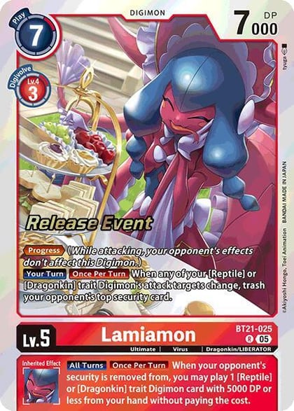 Lamiamon, World Convergence Release Event Cards BT21-025 R