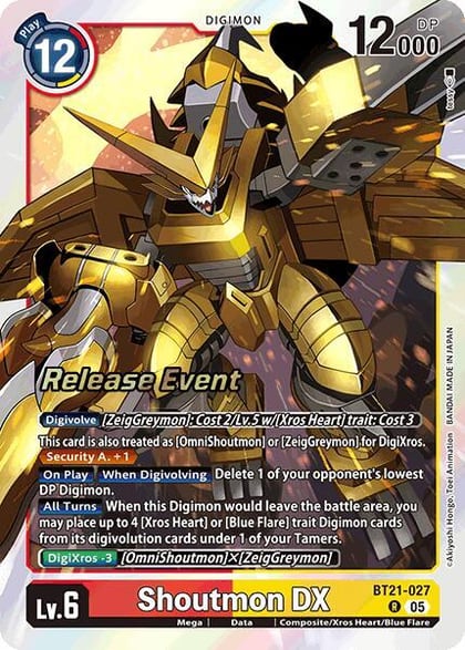 Shoutmon DX, World Convergence Release Event Cards BT21-027 R