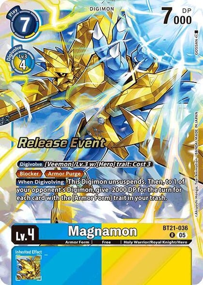 Magnamon, World Convergence Release Event Cards BT21-036 R