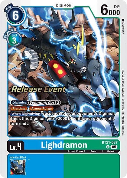 Lighdramon, World Convergence Release Event Cards BT21-037 U