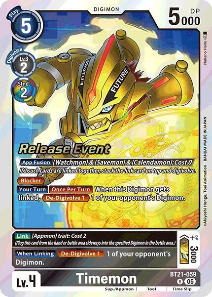 Timemon, World Convergence Release Event Cards BT21-059 R