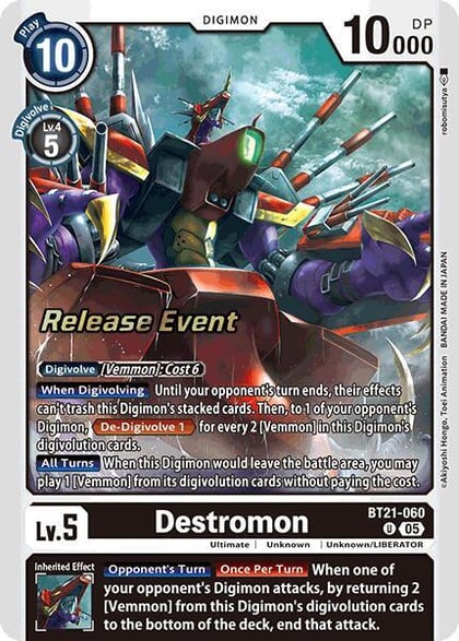 Destromon, World Convergence Release Event Cards BT21-060 U