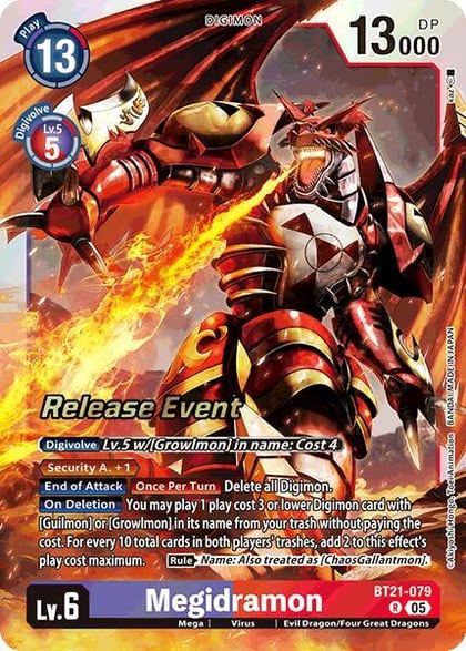Megidramon, World Convergence Release Event Cards BT21-079 R