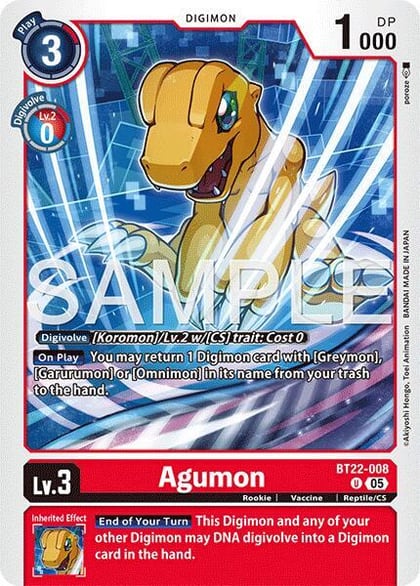 Agumon, Cyber Eden BT22-008 U