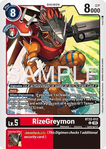 RizeGreymon, Cyber Eden BT22-012 C