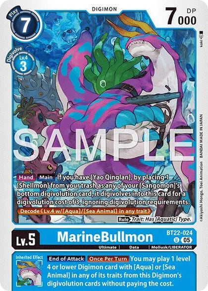 MarineBullmon, Cyber Eden BT22-024 U