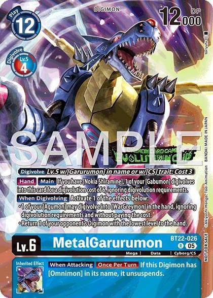 MetalGarurumon (Evolution Cup 2025 Vol. 3 Participant), Cyber Eden BT22-026 R