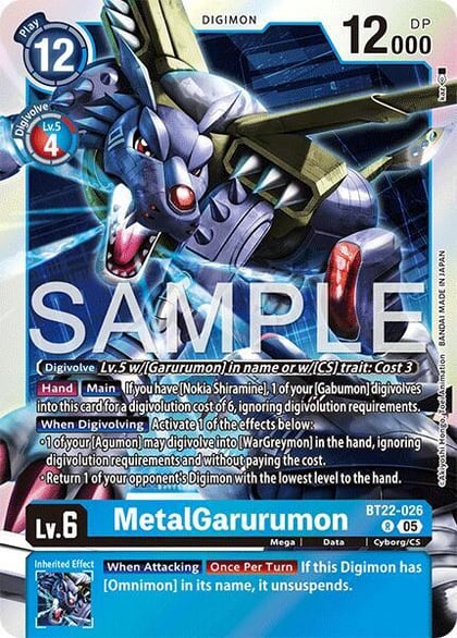MetalGarurumon, Cyber Eden BT22-026 R