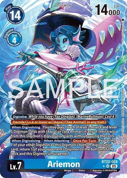 Ariemon (Alternate Art), Cyber Eden BT22-028 SR