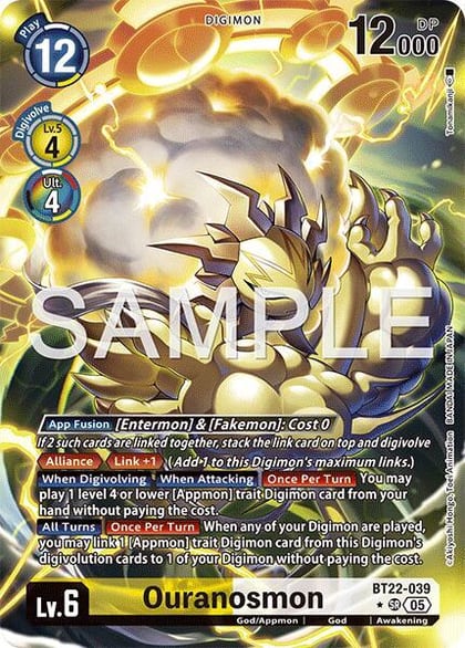 Ouranosmon (Alternate Art), Cyber Eden BT22-039 SR