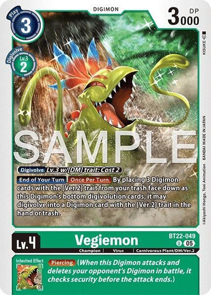 Vegiemon, Cyber Eden BT22-049 U