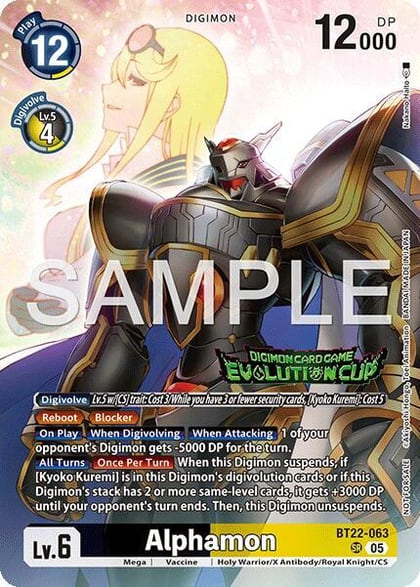 Alphamon (Evolution Cup 2026 Vol. 2), Cyber Eden BT22-063 SR