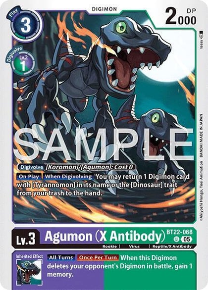 Agumon (X Antibody), Cyber Eden BT22-068 U