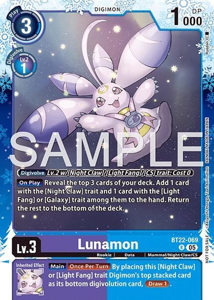 Lunamon (Regulation Battle Vol. 4 Participant), Cyber Eden BT22-069 R