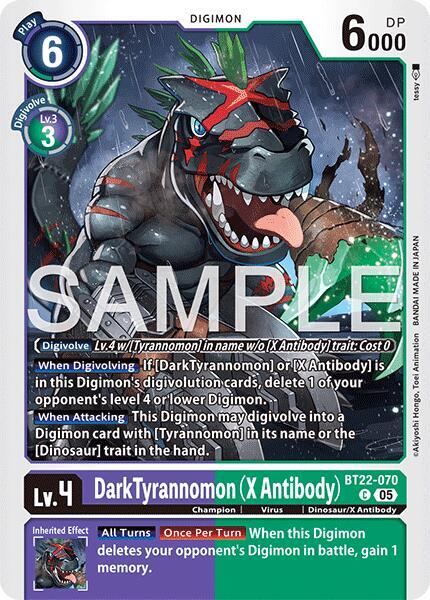 Dark Tyrannomon (X Antibody), Cyber Eden BT22-070 C